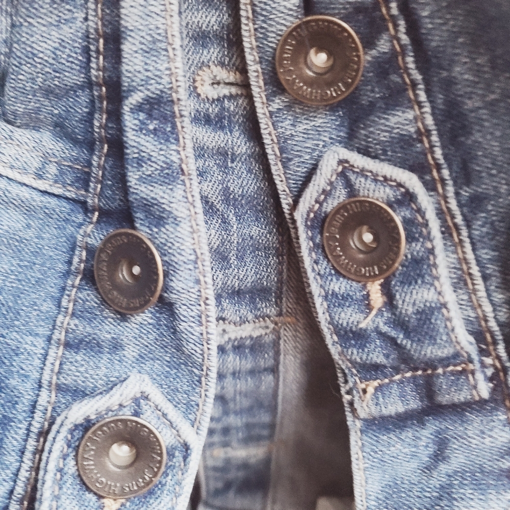 Highway jeans Casual denim hooded vest jacket L - Picture 10 of 11